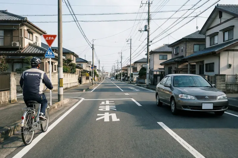 Riding on the left side