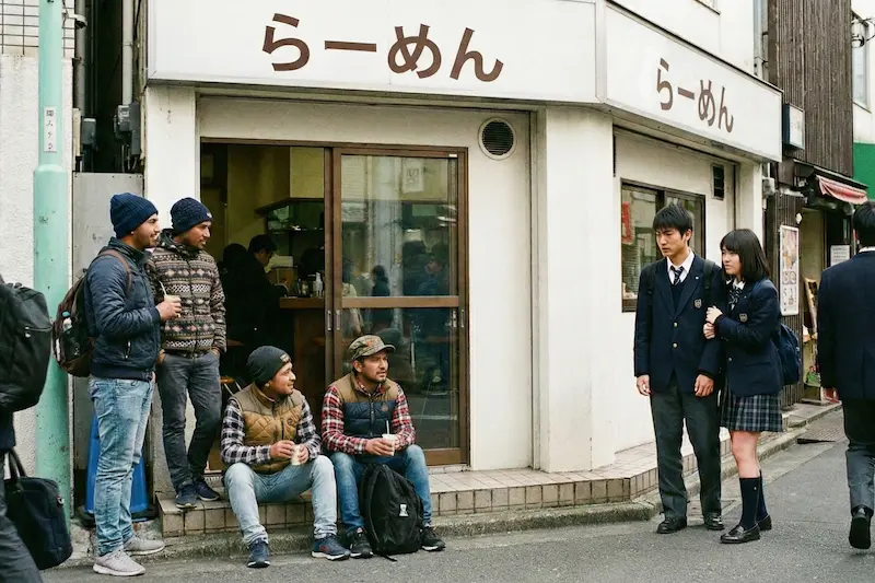 People sitting on benches in park