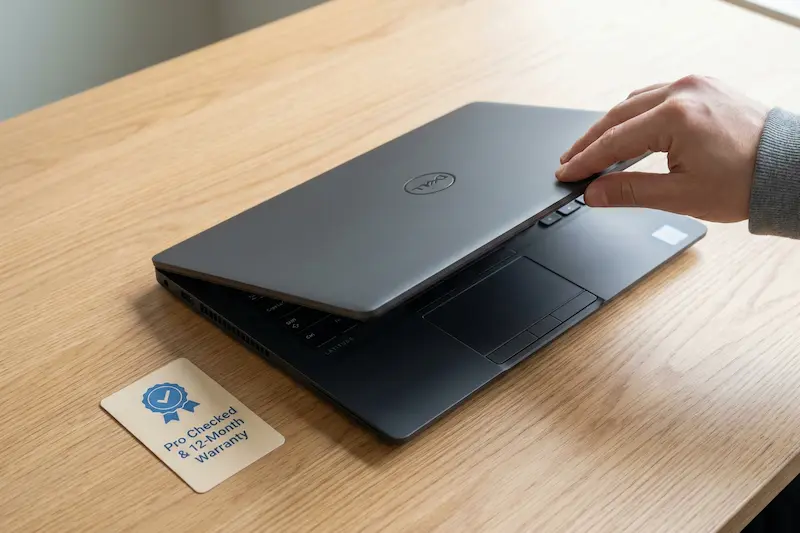 Clean refurbished laptop from Qualit